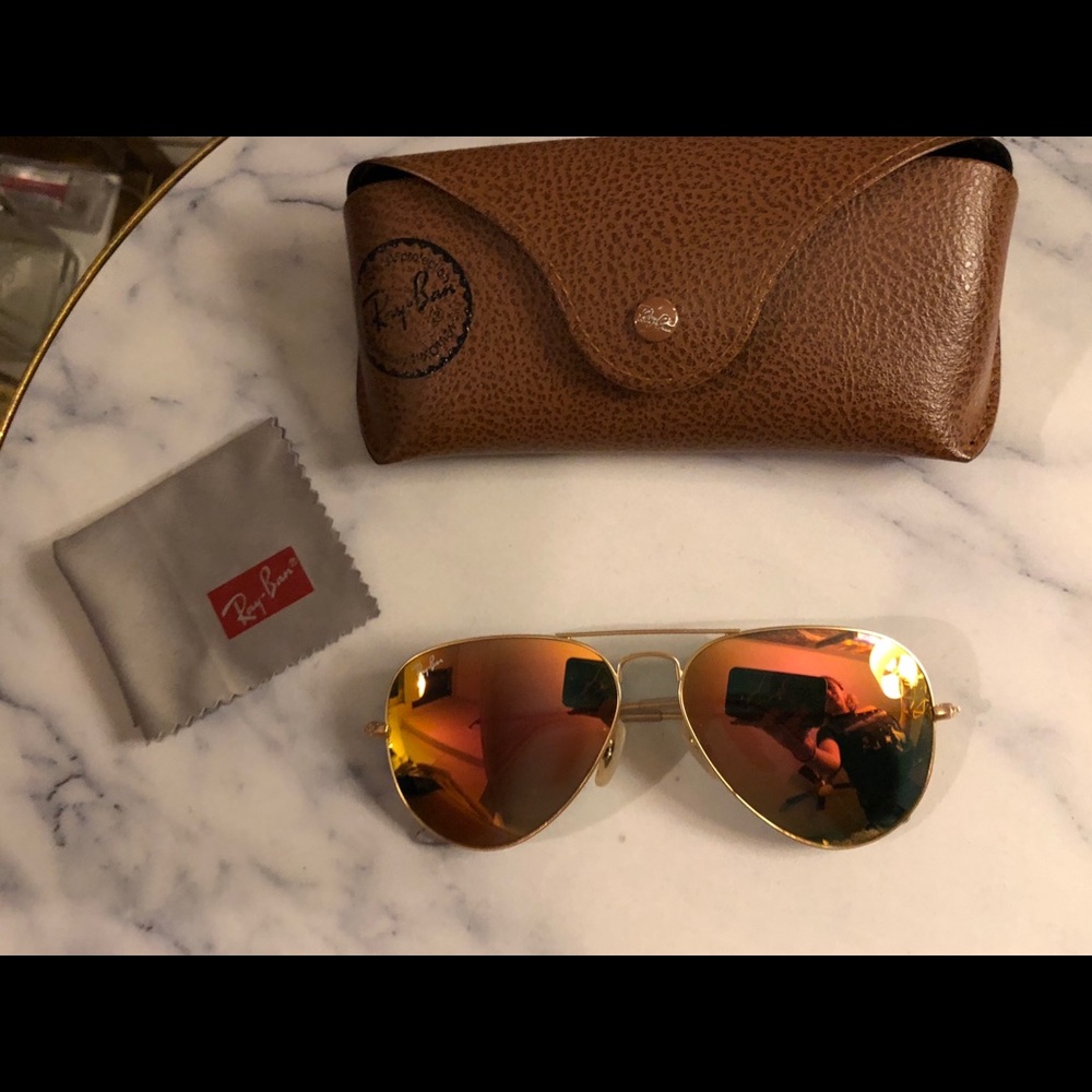 Pink aviator ray bans